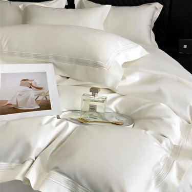Luxury White Grey Egyptian Cotton 1000TC Hotel Grade Embroidery Duvet Cover Bedding Set
